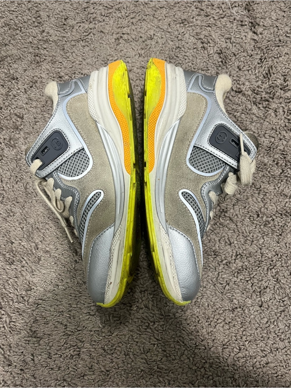 Gucci Ultrapace Silver Metallic Sneakers - Picture 12 of 16